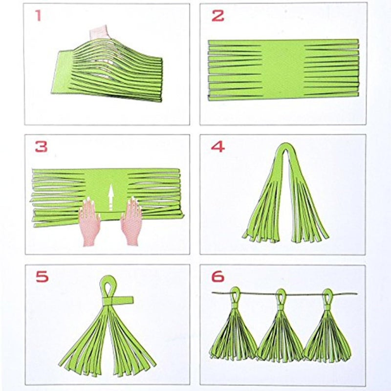 Capesaro Blue Tassel Garland,Tissue Tassel Banner for Baby Showe Boy Party Decorations,Pack of 15 - Image 3